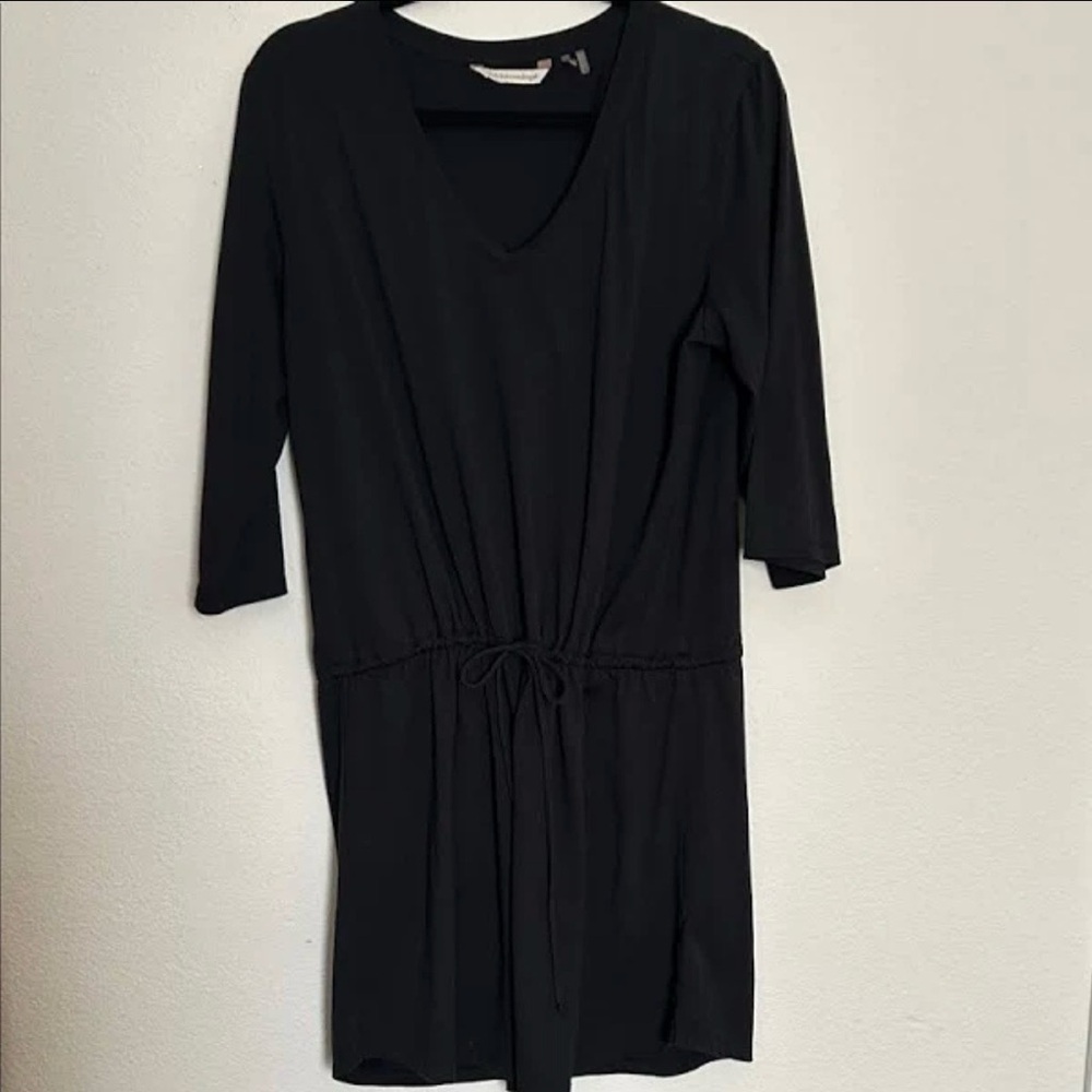 Soft Surroundings black drawstring waist dress.